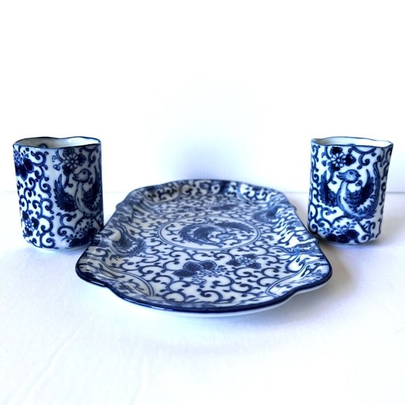 Japanese Tea Set - Phoenix Bird Porcelain - Picture 11 of 16